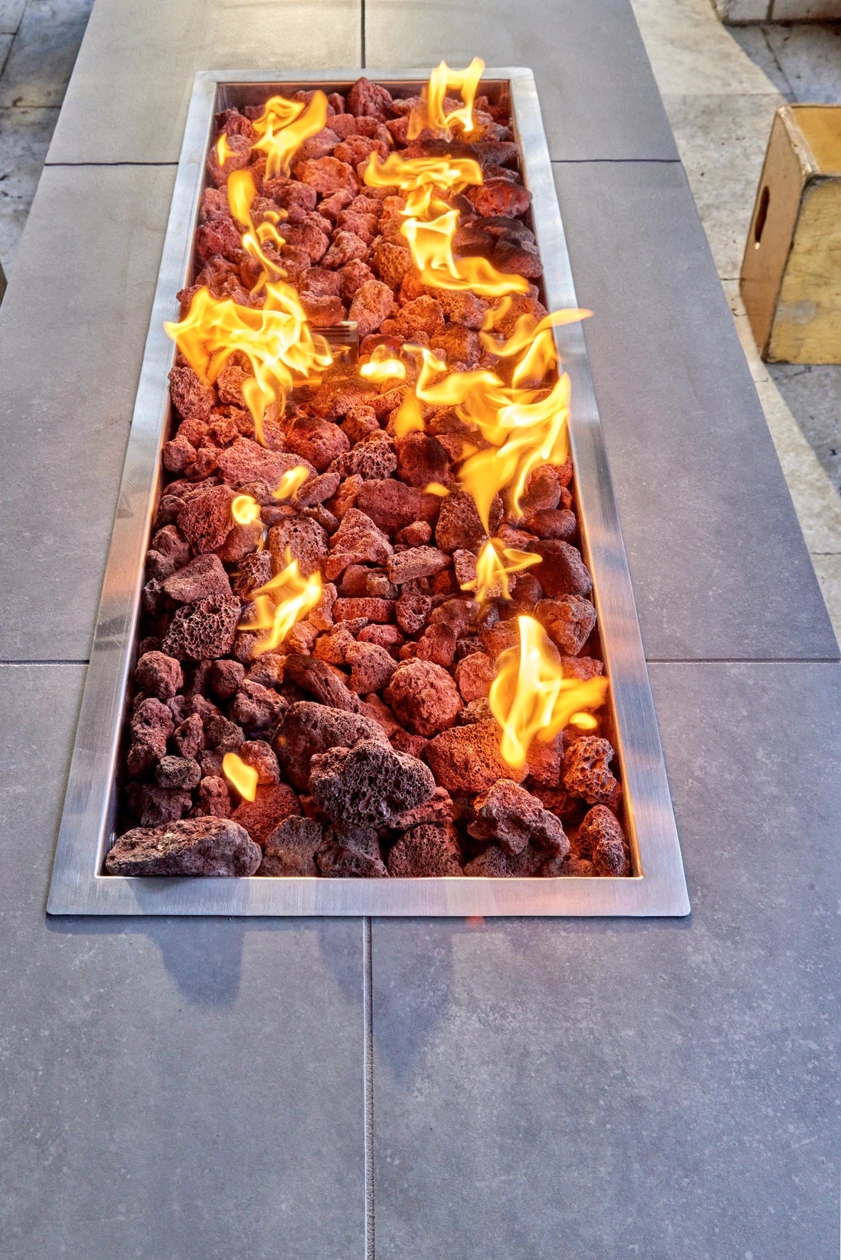 Bull BBQ Fully - Assembled High Profile Slim Rectangle Fire Pit - Viva Alfresco