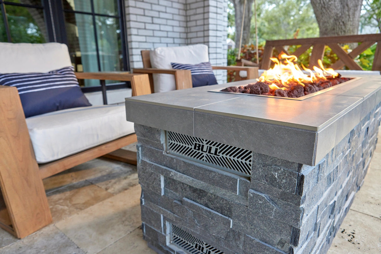 Bull BBQ Fully - Assembled High Profile Slim Rectangle Fire Pit - Viva Alfresco