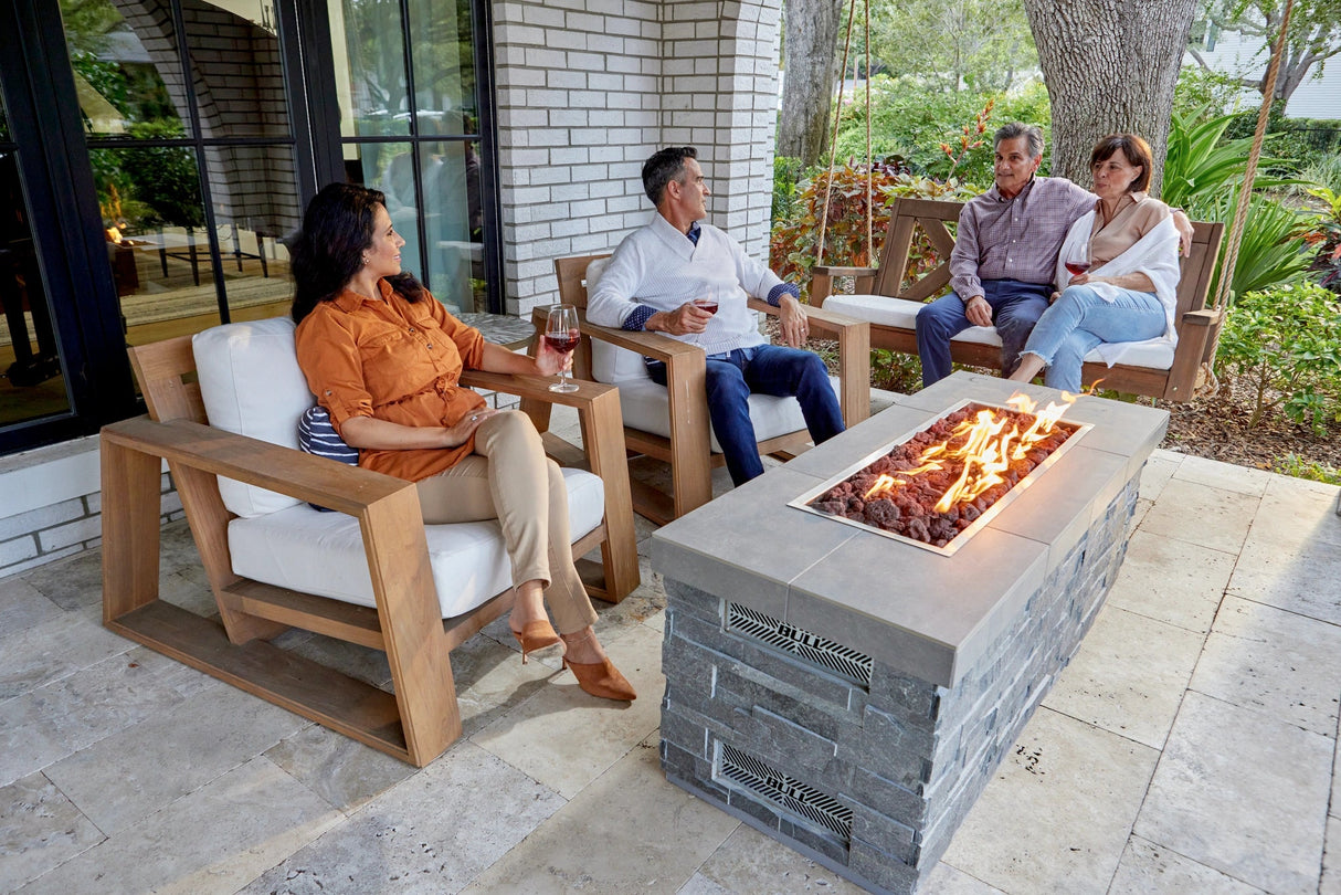 Bull BBQ Fully - Assembled High Profile Slim Rectangle Fire Pit - Viva Alfresco