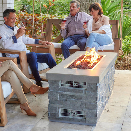 Bull BBQ Fully - Assembled High Profile Slim Rectangle Fire Pit - Viva Alfresco