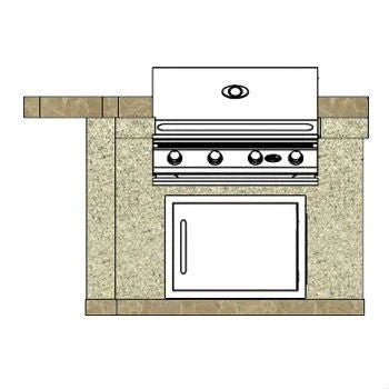 Cal Flame 4 Ft. BBQ Island L - Shaped BBK401 - Viva Alfresco