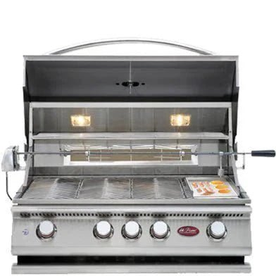Cal Flame P4 32 Inch 4 Burner Built - In Grill with Rotisserie, Griddle BBQ19P04 - Viva Alfresco