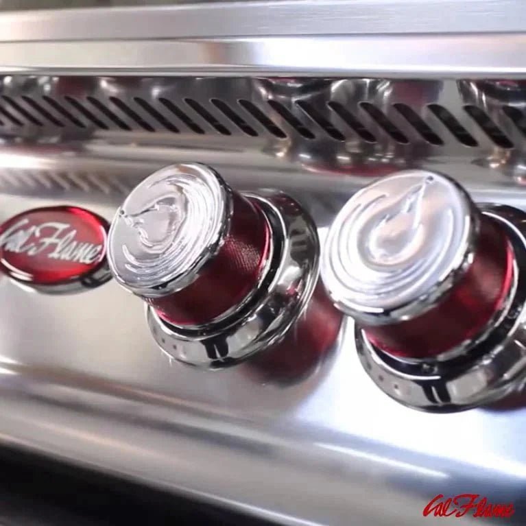 Cal Flame P4 32 Inch 4 Burner Built - In Grill with Rotisserie, Griddle BBQ19P04 - Viva Alfresco