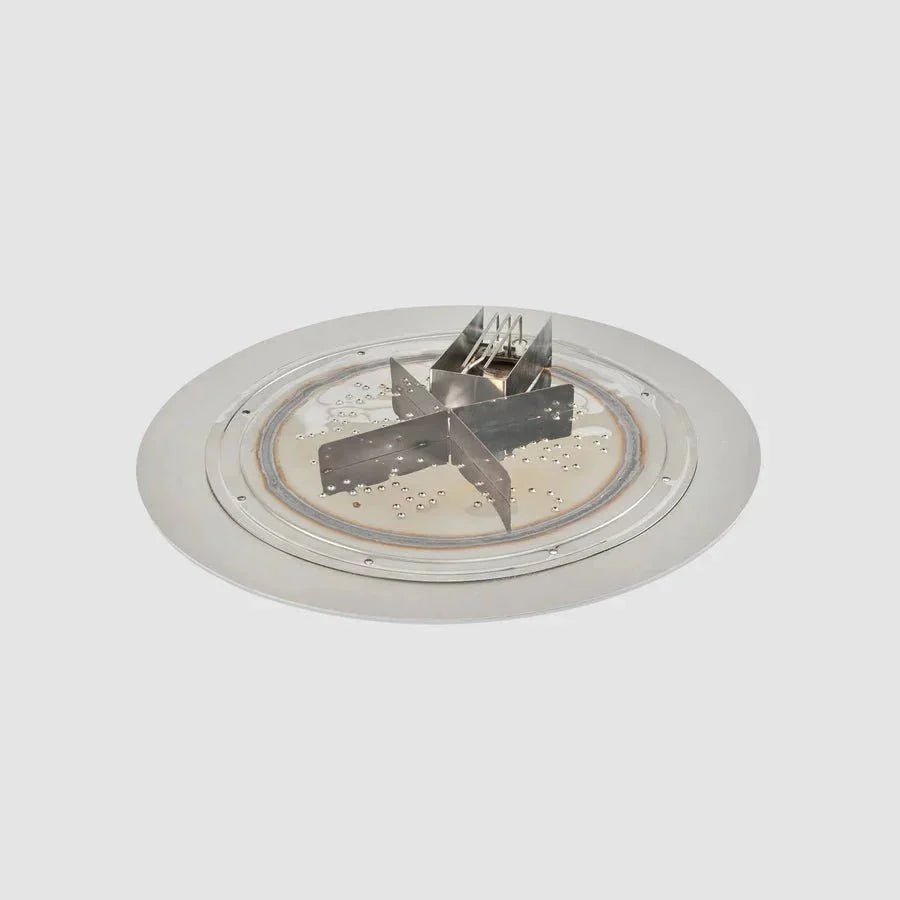 Crystal Fire Plus Round Gas Burner Insert and Plate Kit - Viva Alfresco