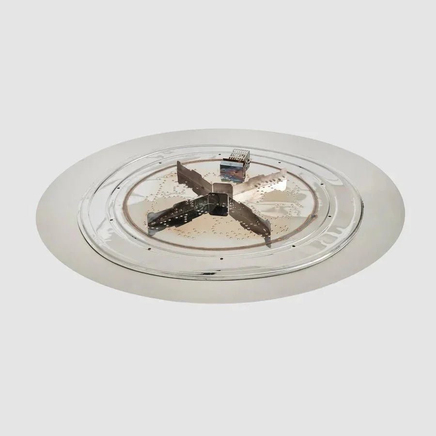 Crystal Fire Plus Round Gas Burner Insert and Plate Kit - Viva Alfresco