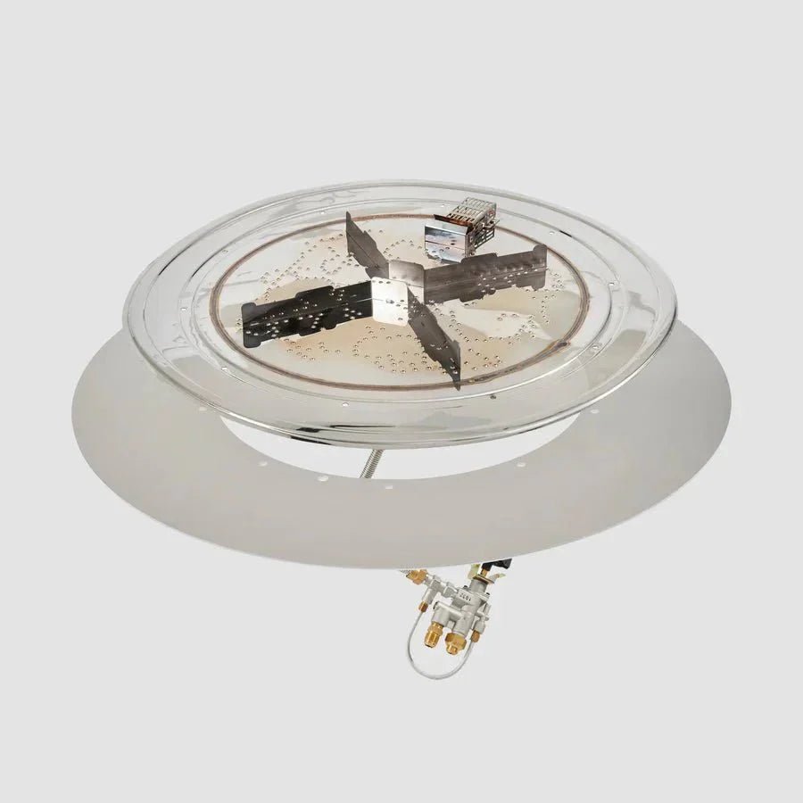 Crystal Fire Plus Round Gas Burner Insert and Plate Kit - Viva Alfresco