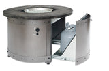 Edison Round Gas Fire Pit Table - Viva Alfresco