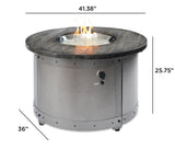 Edison Round Gas Fire Pit Table - Viva Alfresco