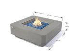 Elementi Bergamo & Lucerne Square Rounded Corner Fire Table - Viva Alfresco