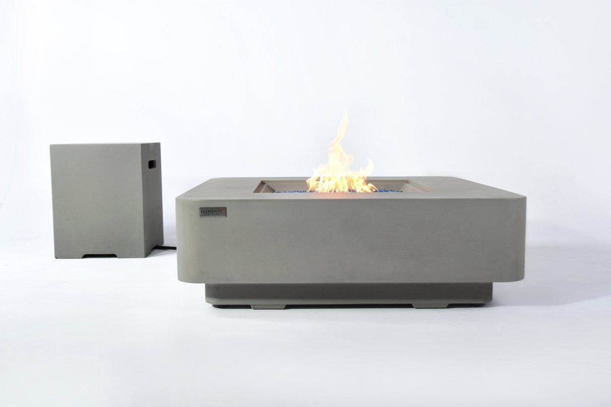 Elementi Bergamo & Lucerne Square Rounded Corner Fire Table - Viva Alfresco