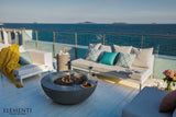 Elementi Lunar Bowl Fire Table - Light Gray - Viva Alfresco