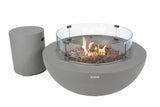 Elementi Lunar Bowl Fire Table - Light Gray - Viva Alfresco