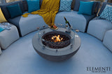 Elementi Lunar Bowl Fire Table - Light Gray - Viva Alfresco