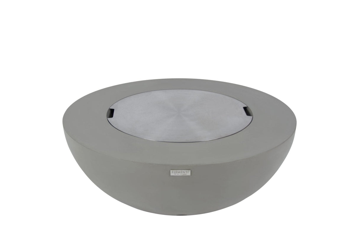 Elementi Lunar Bowl Fire Table - Light Gray - Viva Alfresco