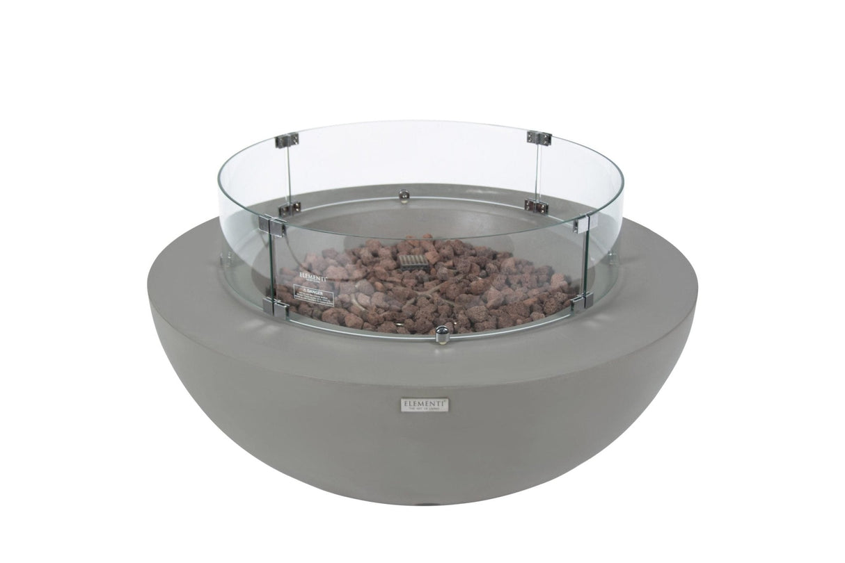 Elementi Lunar Bowl Fire Table - Light Gray - Viva Alfresco