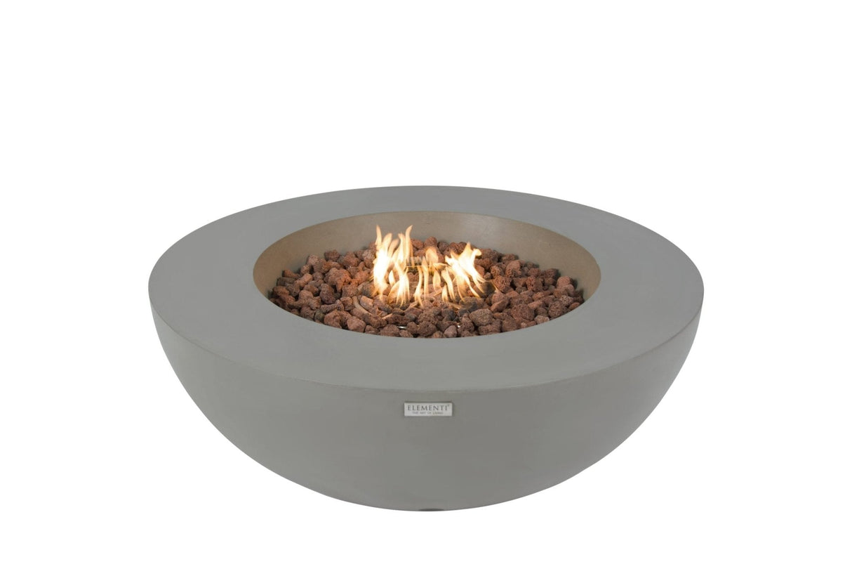 Elementi Lunar Bowl Fire Table - Light Gray - Viva Alfresco