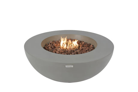 Elementi Lunar Bowl Fire Table - Light Gray - Viva Alfresco