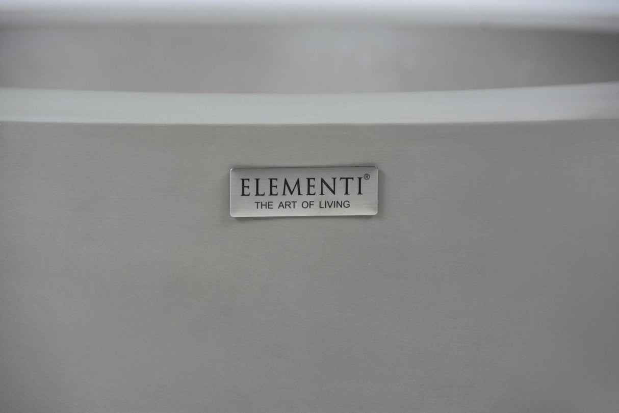 Elementi Lunar Bowl Fire Table - Light Gray - Viva Alfresco