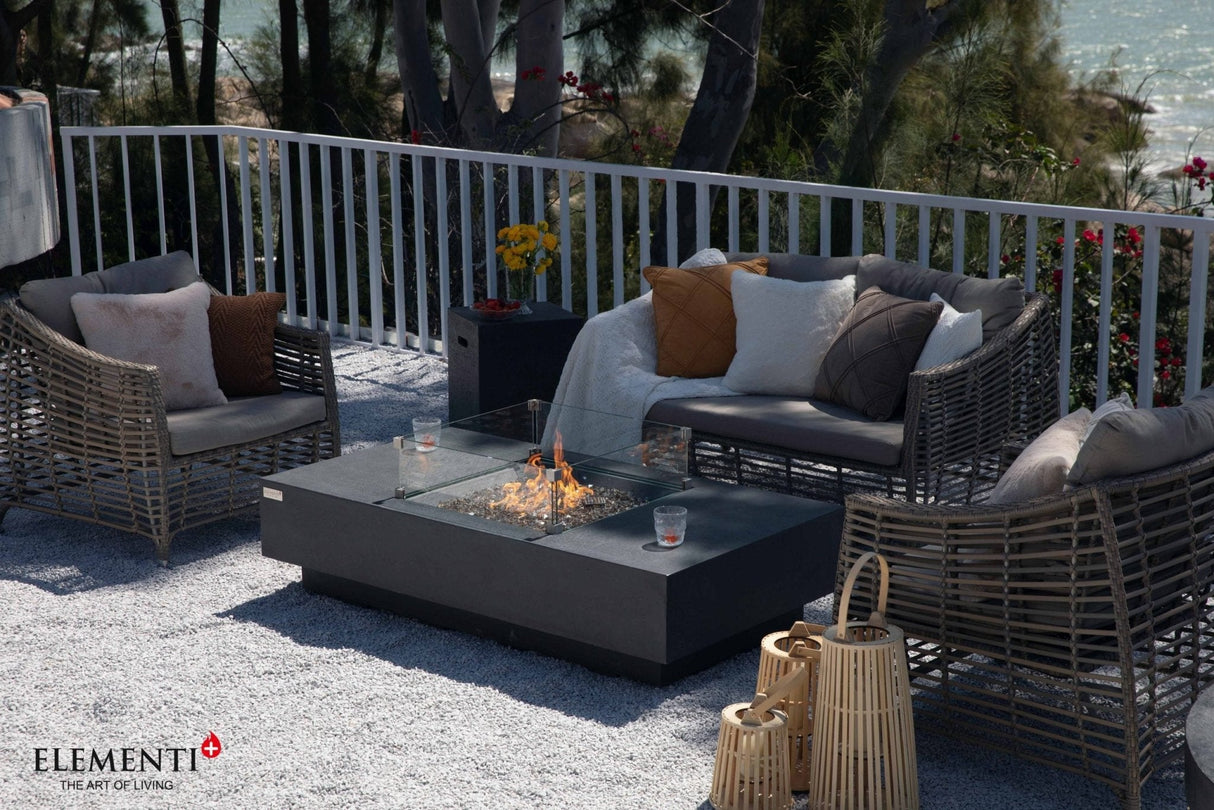 Elementi Monte Carlo & Cannes Carlo Rectangle Fire Table - Viva Alfresco