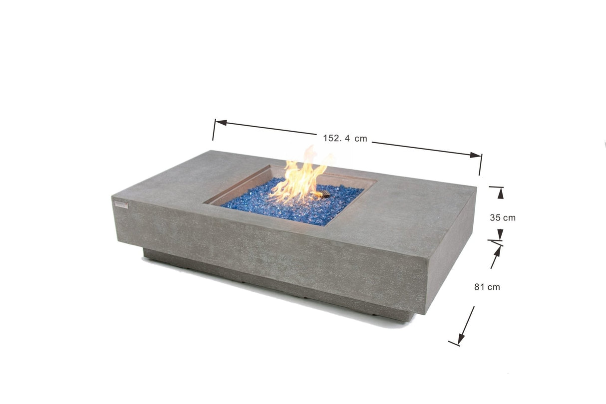 Elementi Monte Carlo & Cannes Carlo Rectangle Fire Table - Viva Alfresco