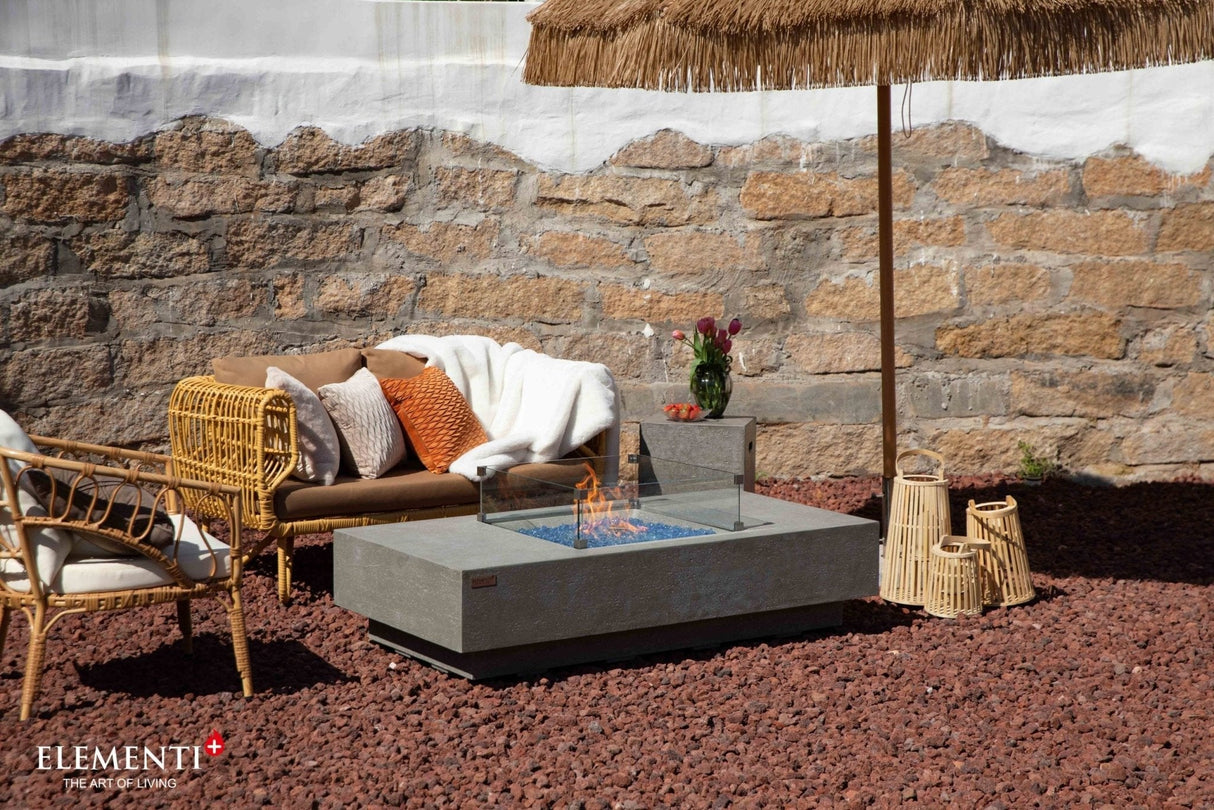Elementi Monte Carlo & Cannes Carlo Rectangle Fire Table - Viva Alfresco