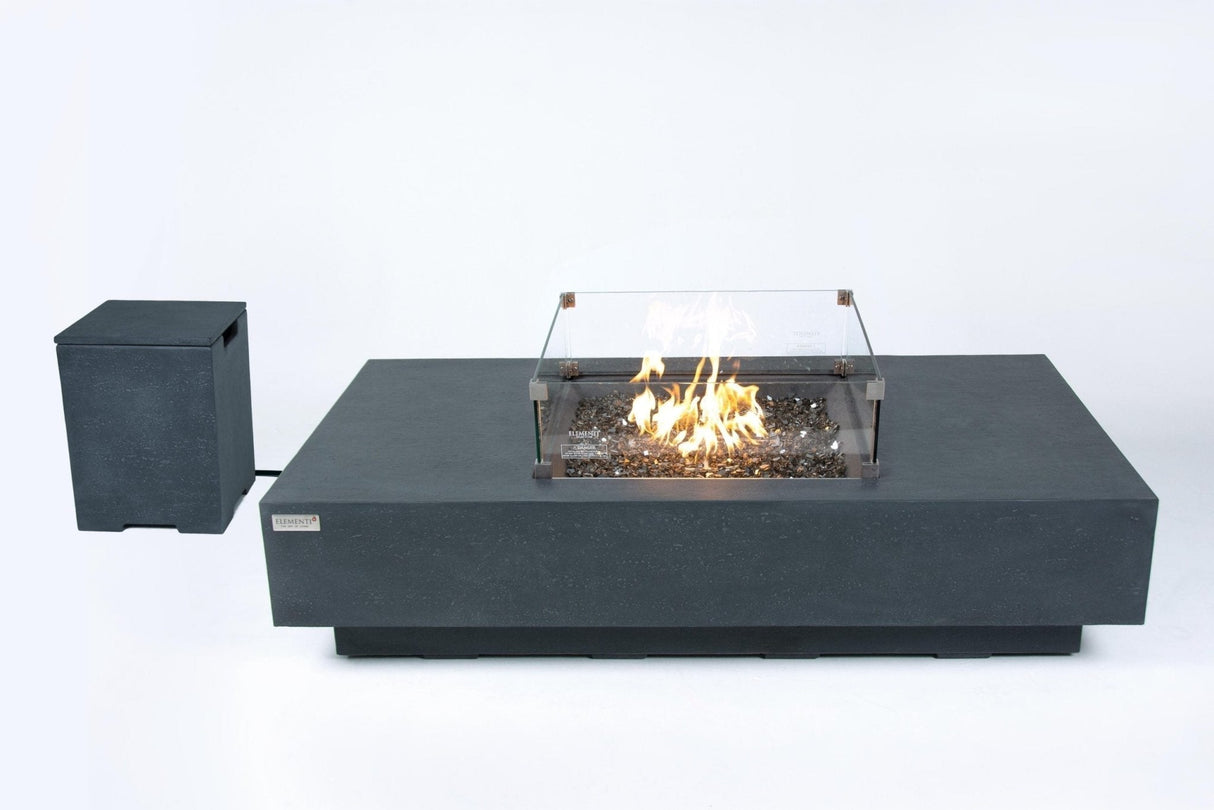 Elementi Monte Carlo & Cannes Carlo Rectangle Fire Table - Viva Alfresco