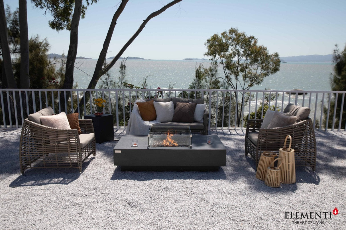 Elementi Monte Carlo & Cannes Carlo Rectangle Fire Table - Viva Alfresco