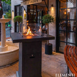 Elementi Montreal Propane Fire Pit Bar Table - Dark Gray - Viva Alfresco