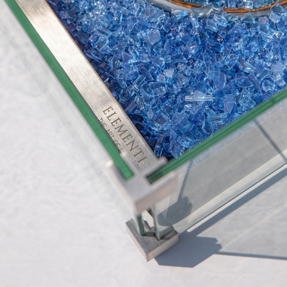 Elementi Plus Annecy Marble Porcelain Fire Table - Viva Alfresco
