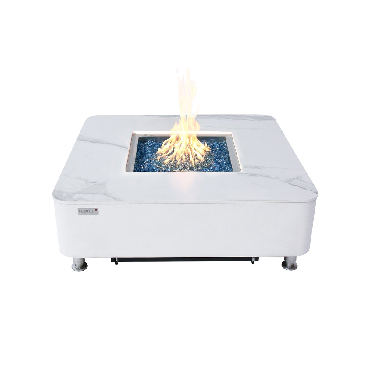 Elementi Plus Annecy Marble Porcelain Fire Table - Viva Alfresco