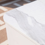 Elementi Plus Annecy Marble Porcelain Fire Table - Viva Alfresco