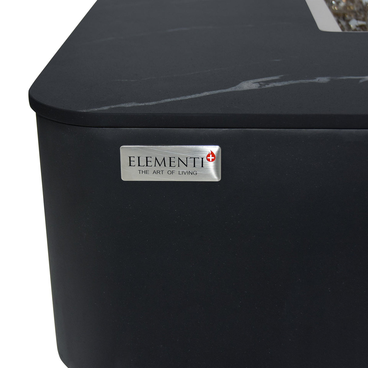 Elementi Plus Annecy Marble Porcelain Fire Table - Viva Alfresco