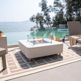 Elementi Plus Annecy Marble Porcelain Fire Table - Viva Alfresco