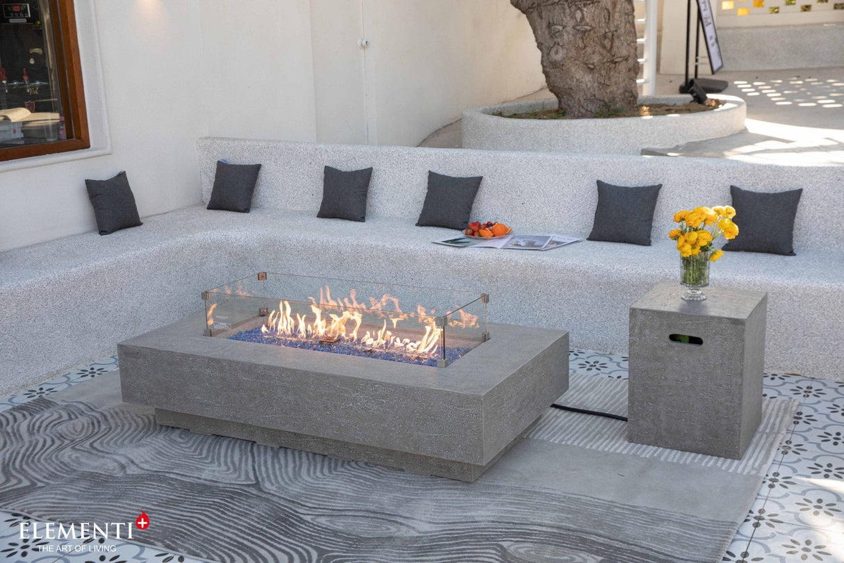 Elementi Riviera & Positano Rectangle Fire Table - Viva Alfresco