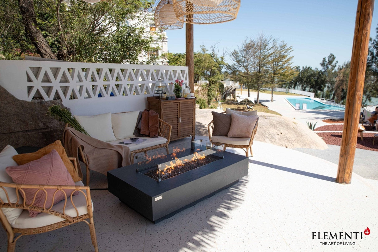 Elementi Riviera & Positano Rectangle Fire Table - Viva Alfresco