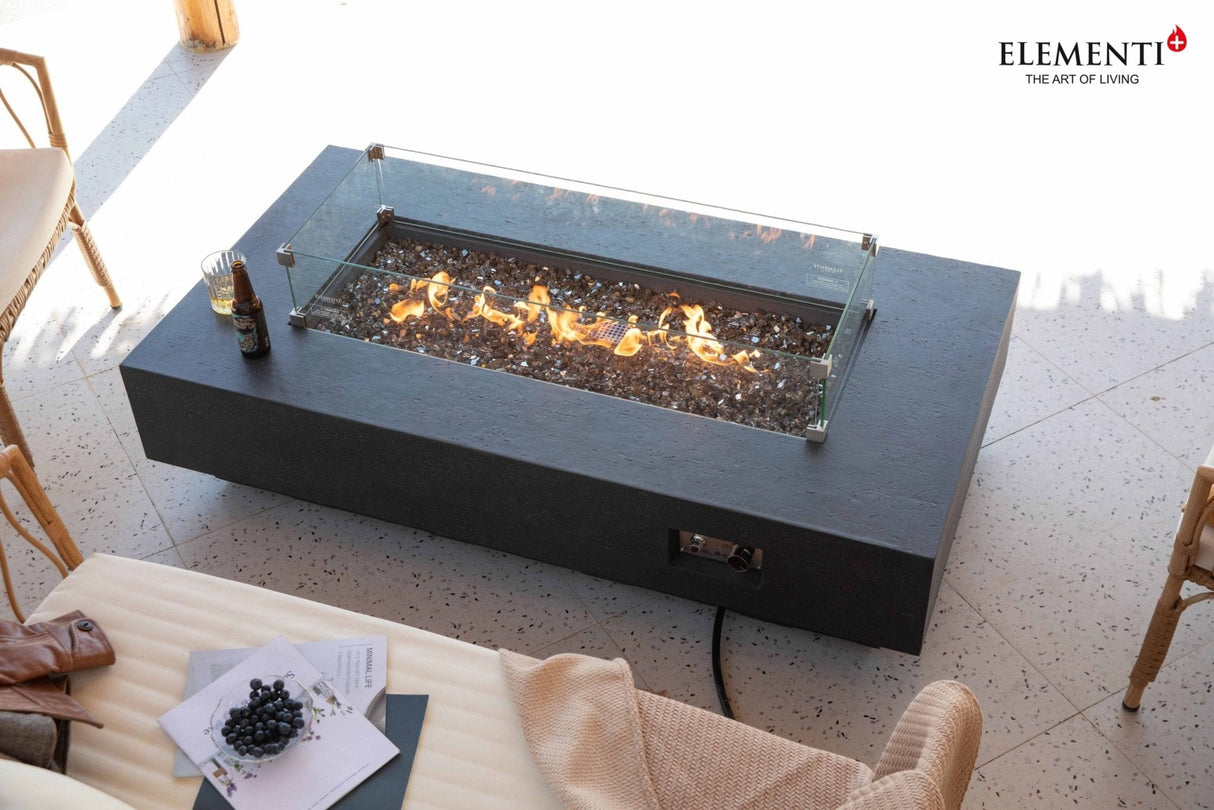 Elementi Riviera & Positano Rectangle Fire Table - Viva Alfresco