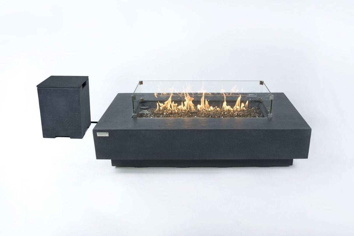 Elementi Riviera & Positano Rectangle Fire Table - Viva Alfresco