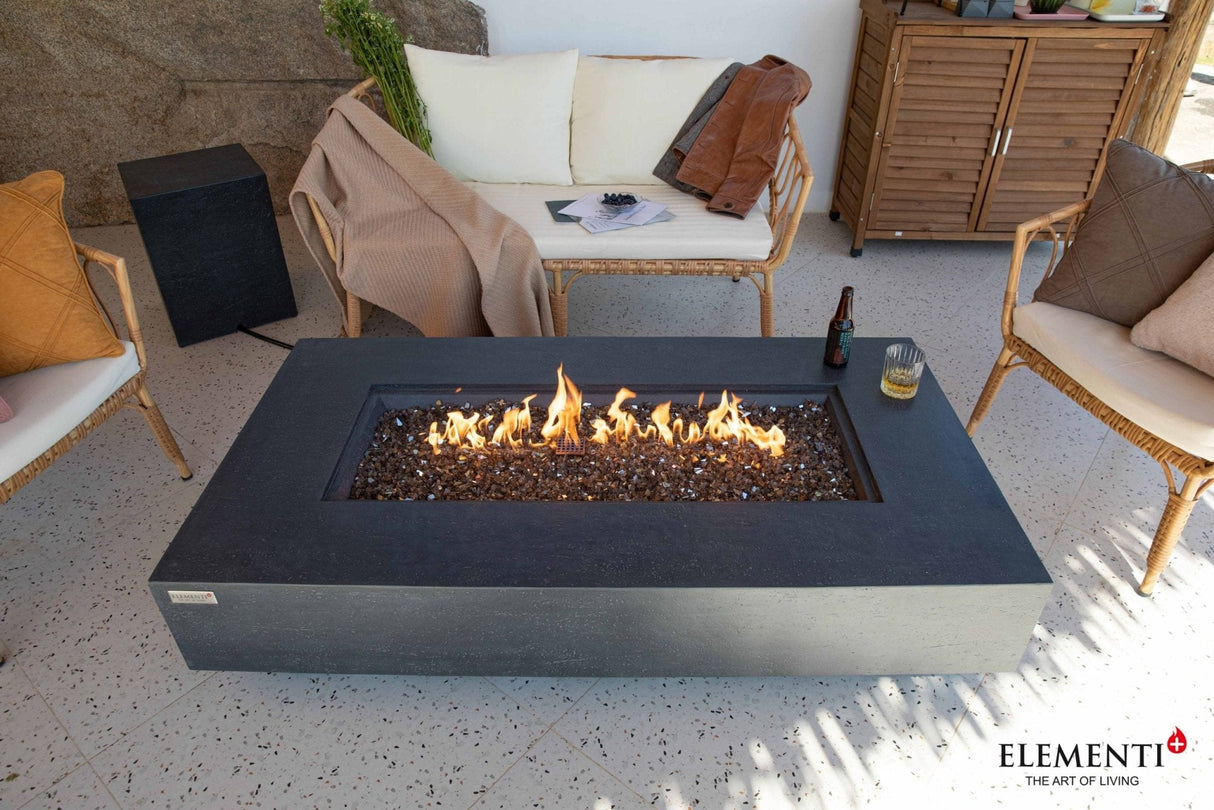 Elementi Riviera & Positano Rectangle Fire Table - Viva Alfresco