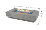 Elementi Riviera & Positano Rectangle Fire Table - Viva Alfresco