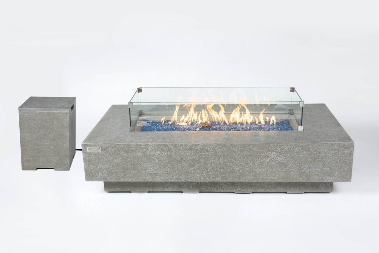 Elementi Riviera & Positano Rectangle Fire Table - Viva Alfresco