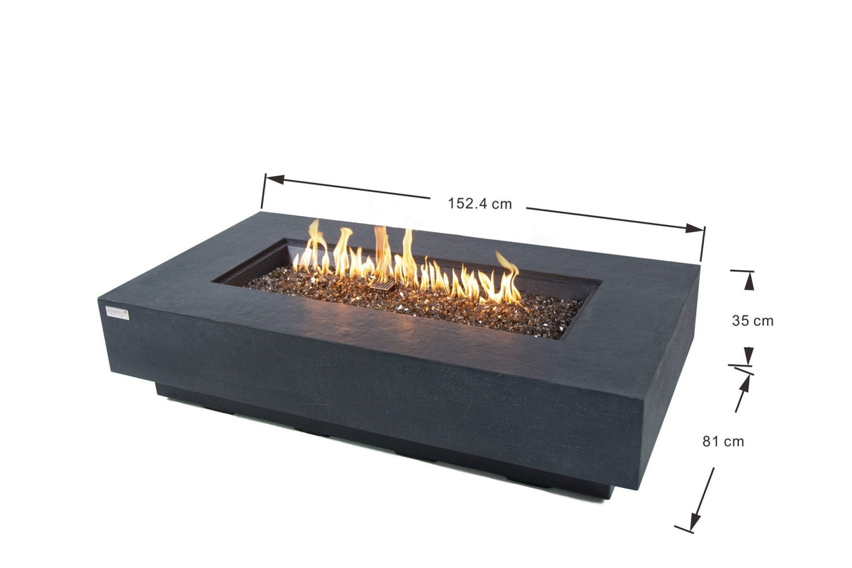 Elementi Riviera & Positano Rectangle Fire Table - Viva Alfresco