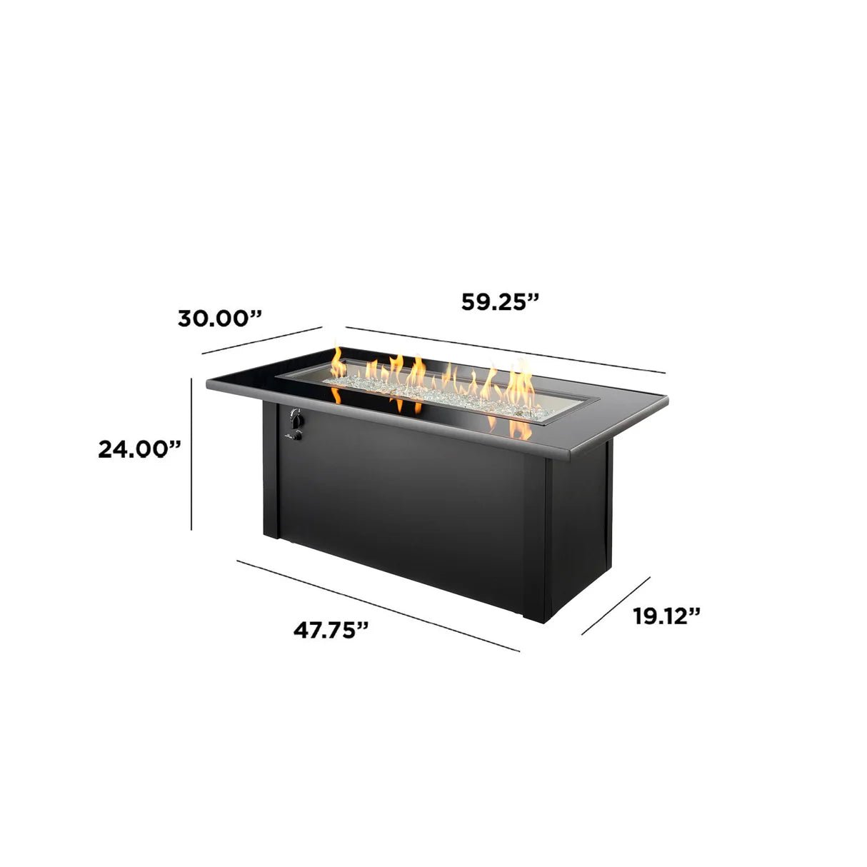 Monte Carlo Linear Gas Fire Pit Table - Viva Alfresco