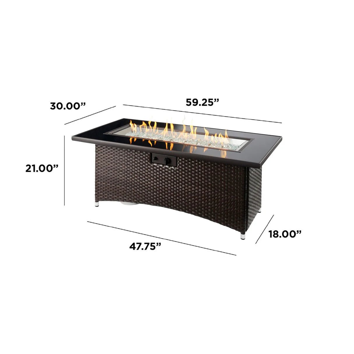 Montego Linear Gas Fire Pit Table - Viva Alfresco