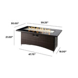 Montego Linear Gas Fire Pit Table - Viva Alfresco