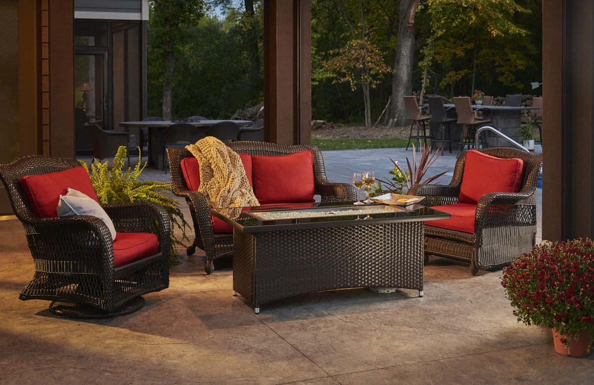 Montego Linear Gas Fire Pit Table - Viva Alfresco