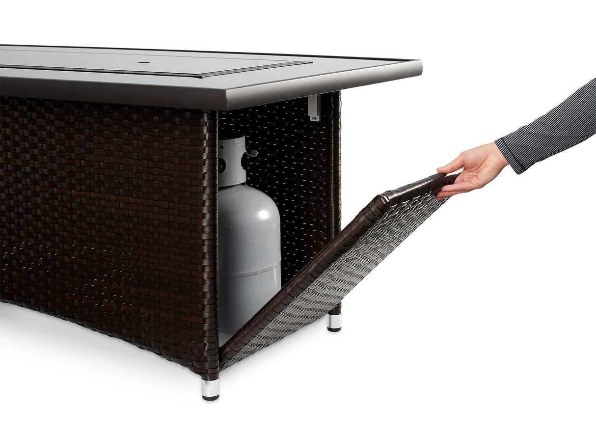 Montego Linear Gas Fire Pit Table - Viva Alfresco