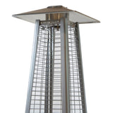 RADtec 89" Tower Flame Propane Patio Heater - Dark Brown Wicker (41,000 BTU) - Viva Alfresco