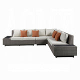 Salena Patio Sectional Sofa W/4 Pillows & Coffee Table - Viva Alfresco