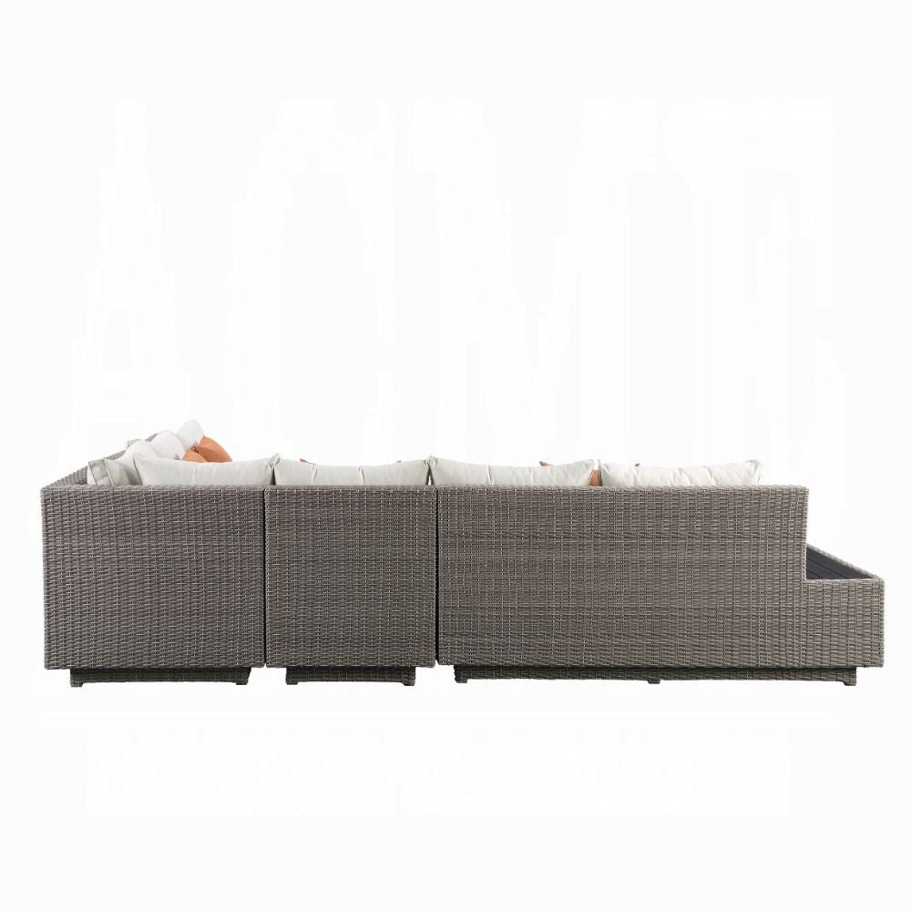 Salena Patio Sectional Sofa W/4 Pillows & Coffee Table - Viva Alfresco