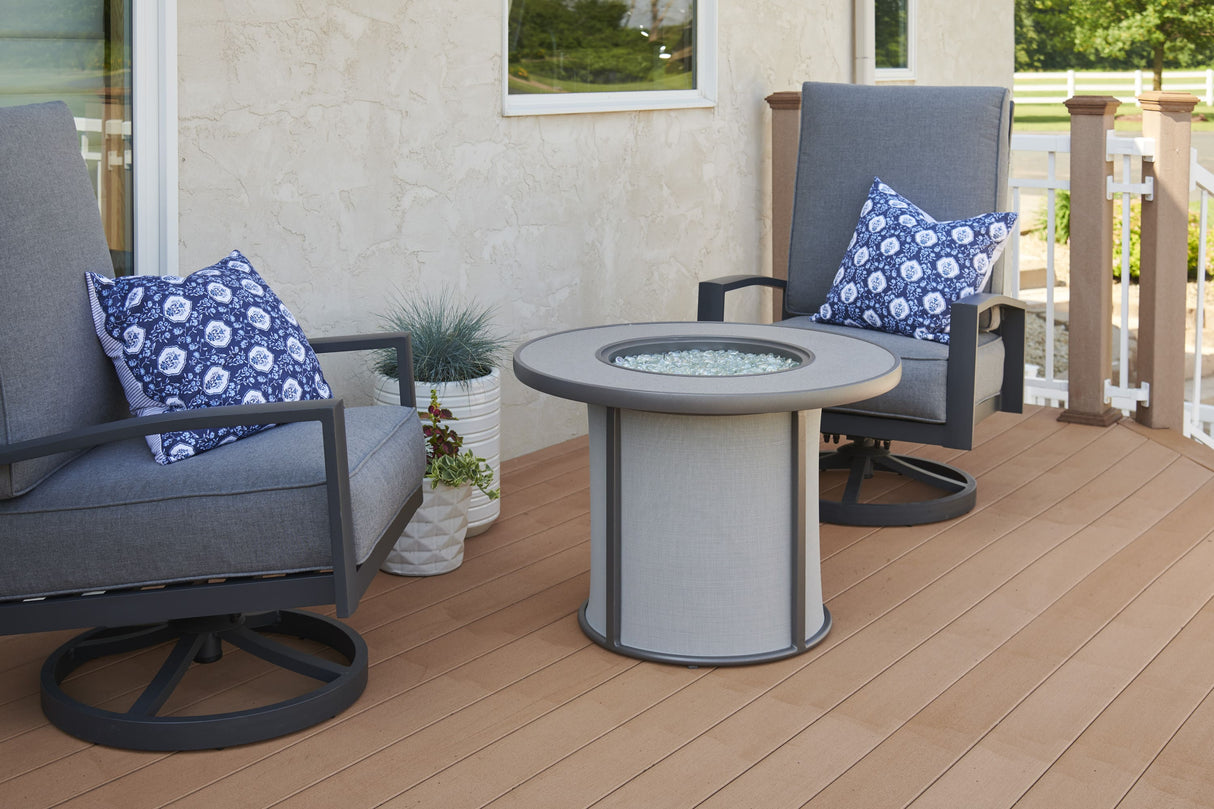 Stonefire Round Gas Fire Pit Table - Viva Alfresco